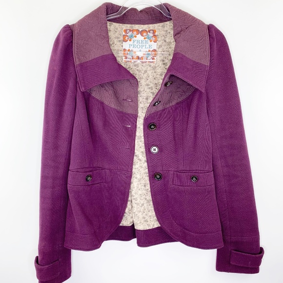 Free people purple jacket Clearance